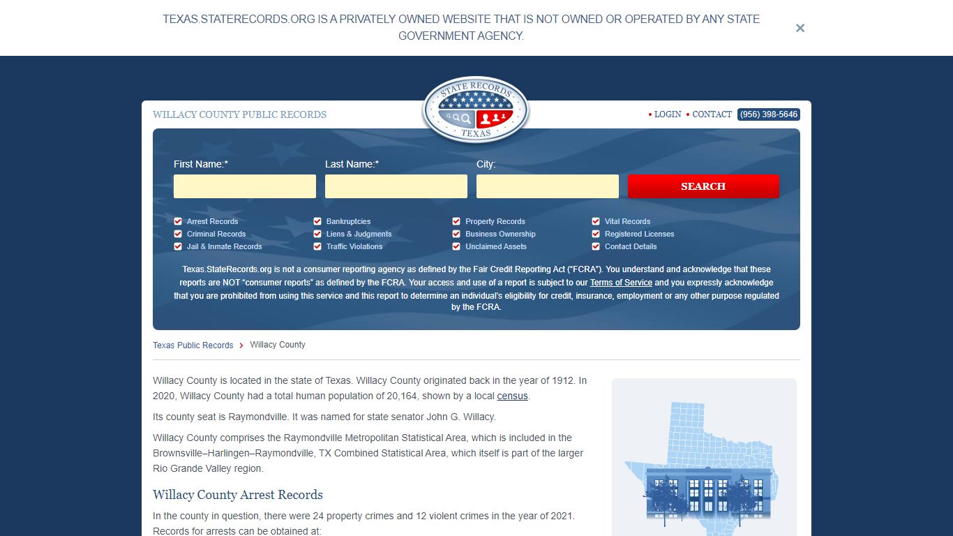 Willacy County Arrest, Court, and Public Records | StateRecords.org